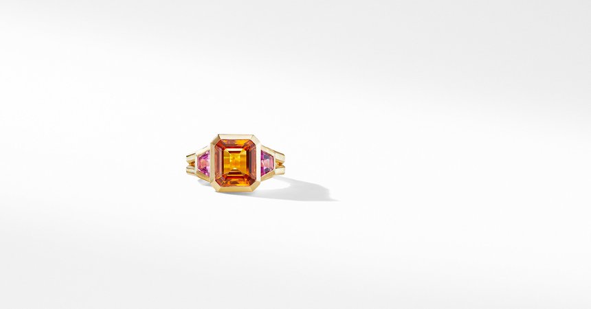 David Yurman tri color three color ring gold pink orange