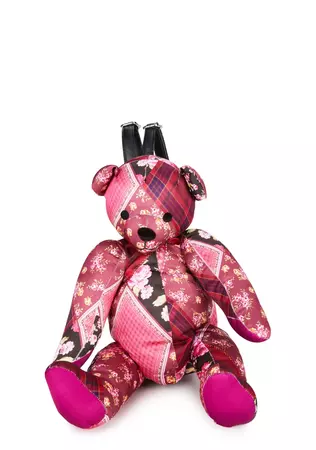 Delia's Patchwork Bear Backpack - Multi – Dolls Kill