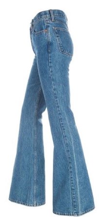 side view: wide leg jeans