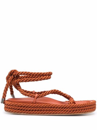 Shop Studio Amelia rope tie around sandals with Express Delivery - FARFETCH