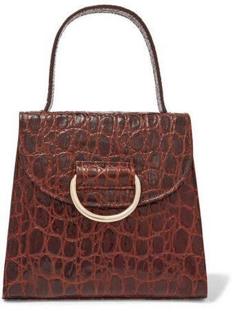 Little Liffner - Little Lady Croc-effect Leather Tote - Brown
