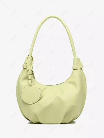 Women's Daily Fashion Solid Color Half Moon Circle Pendant Shoulder Bag In GREEN | ZAFUL 2024