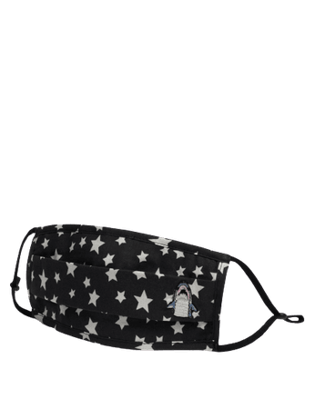 Sharky Face Mask With Star Print