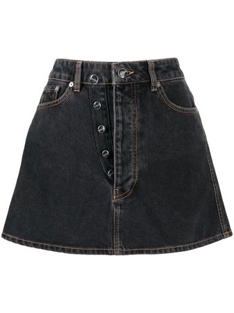 GANNI Fitted Mini Denim Skirt - Farfetch