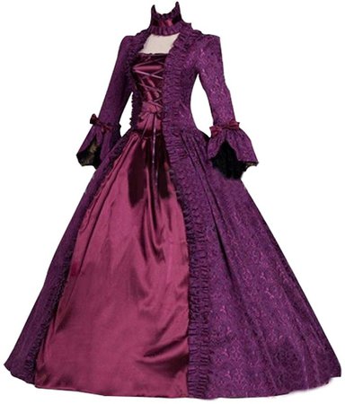Amazon.com: Momo Womens Royal Retro Medieval Renaissance Dress Purple Half Sleeve Gothic Lolita Dress: Clothing
