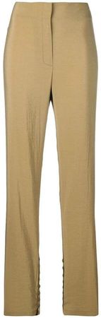 high-waisted button trousers