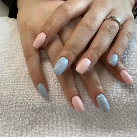 light blue and pink nails - Google Search