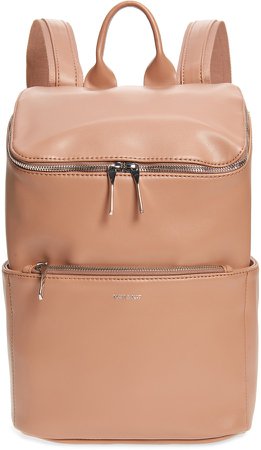 'Brave' Faux Leather Backpack
