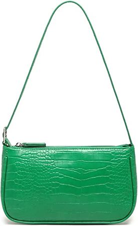 WSRYDJDL Small Purse for Women, Adjustable Shoulder Bags Crocodile Pattern Clutch Purse with Zipper Closure Retro (Green): Handbags: Amazon.com