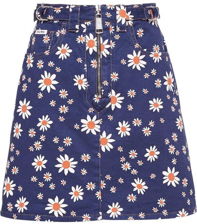 Daisy Denim Mini Skirt