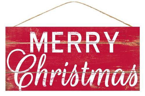 12.5" Red Merry Christmas Sign (AP8553)