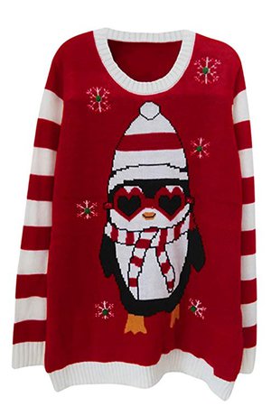 VamJump Women Crew Neck Ugly Christmas Knit Pullover Sweater Jumper at Amazon Women’s Clothing store
