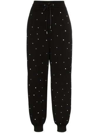 Black Miu Miu Crystal-embellished Track Pants | Farfetch.com