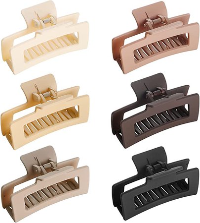 Toderoy 6 PCS Big Hair Claws, Hair Claw Clips for Thick Hair and Thin Hair, Acrylic Large Jaw Clips, Non-slip French Style Hair Accessory for Women and Girls, 3.34 Inches Stylish Hair Clamps : Amazon.ca: Beauty & Personal Care
