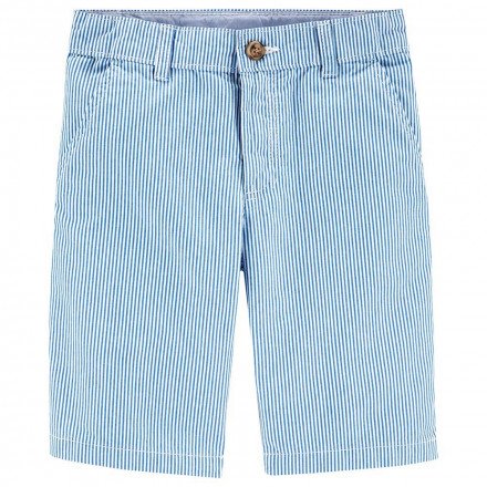 Carters - Kids Striped Flat-Front Shorts - Blue - Bottoms - Boys Clothes (3-12) - Clothes