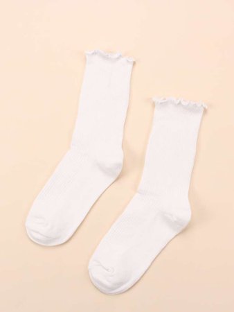 Simple Solid Ribbed Socks | SHEIN USA