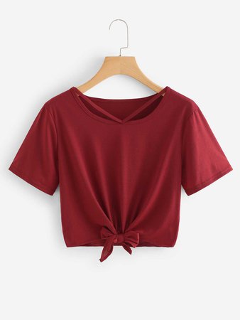 Red Knot Crop T-Shirt
