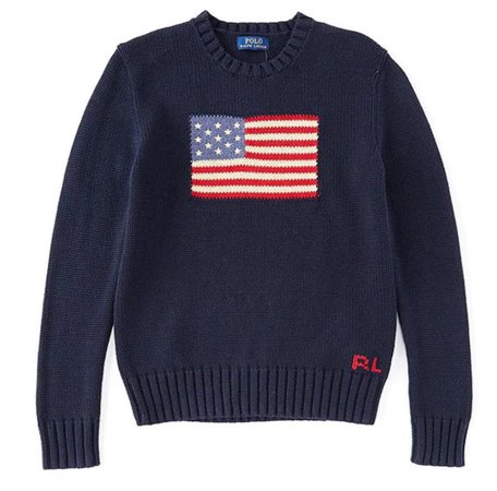 Ralph Laurent American flag sweater