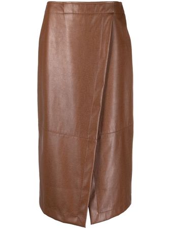MSGM Wrap Design Midi Skirt