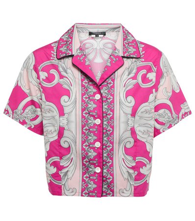 Versace - Baroque cropped pajama top