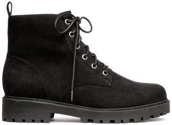 Pile-lined Boots - Black
