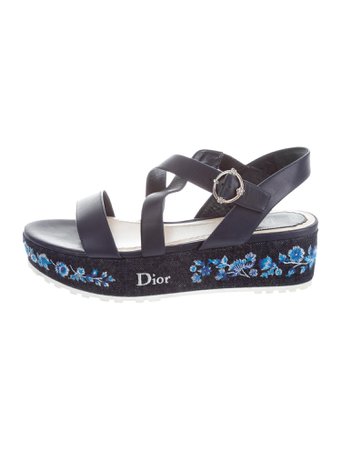 Christian Dior Prairie Platform Wedges - Shoes - CHR133228 | The RealReal