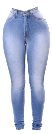 Classic High Waist Skinny Jeans - Light Blue