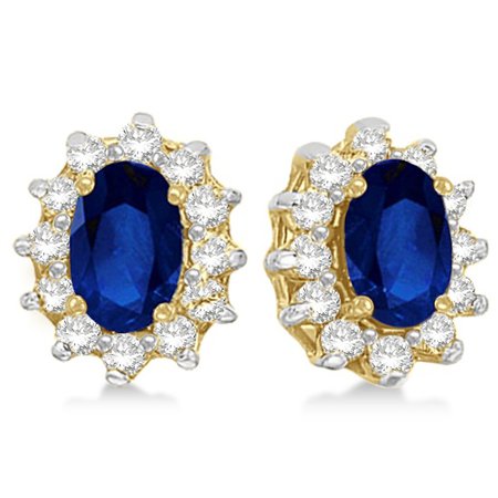 gold sapphire earrings - Google Search