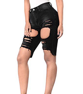 black leather ripped shorts - Google Search