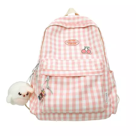 Cute Lattice Laptop Backpack - Shoptery