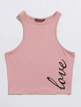 Letter Graphic Crop Tank Top | SHEIN USA