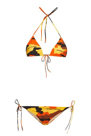 Off-White - Camouflage Print Triangle Bikini - multicolored