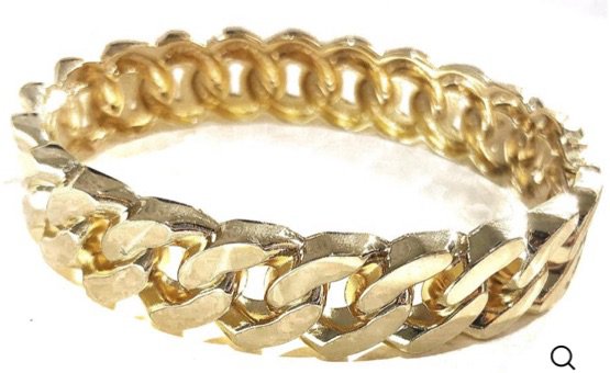 Gold Flat Chunky Bracelet
