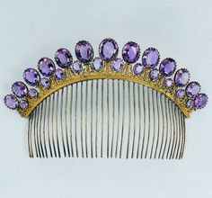 amethyst tiara comb