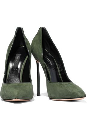 Patent leather-trimmed suede pumps | CASADEI | Sale up to 70% off | THE OUTNET