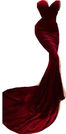 red elegant silk dress