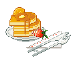 pixel breakfast heart