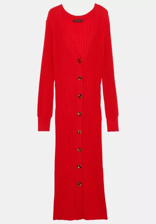 Rydel dress extra-fine merino red | TARA JARMON
