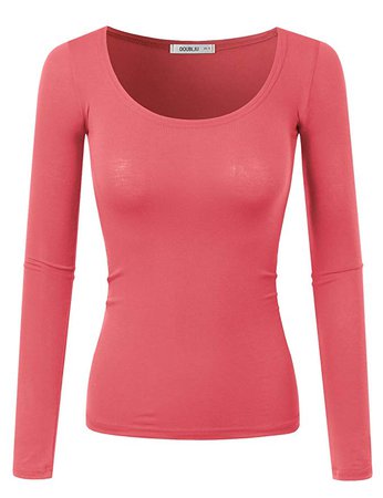 Coral-Pink Long-Sleeve Shirt