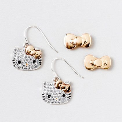 Hello Kitty Glitz Earring Set | Claire's