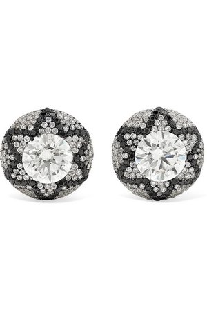 Martin Katz | Starburst 18-karat white gold diamond earrings | NET-A-PORTER.COM