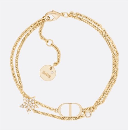 Christian Dior gold star embellished bracelet