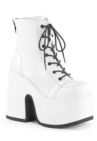 demonia white camel 203 ankle boots