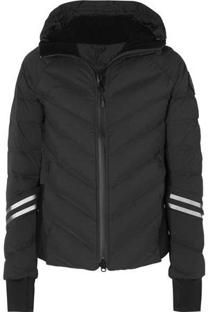 Hybridge Hooded Quilted Shell Down Jacket - Black