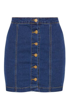 Cammie Blue Denim Mini Skirt | Mini Skirts | PrettyLittleThing