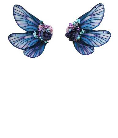 Enchanting Indigo and Blue Spring Flower Fairy Wings - Adult Fairy Wings - Wearable Wings - Cicada Wings