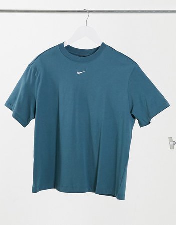 Nike Y2K mock neck long-sleeve top in dusty green | ASOS