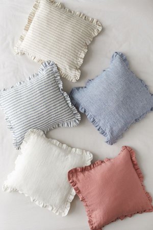 MagicLinen Ruffle Throw Pillow Cover | Urban Outfitters