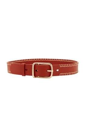Louela Stitched Wide Leather Belt By Chloé | Moda Operandi