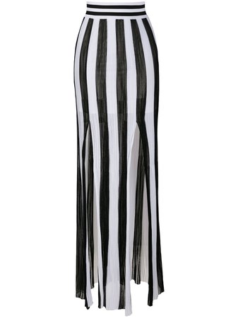 Balmain vertical-stripe Knitted Skirt - Farfetch